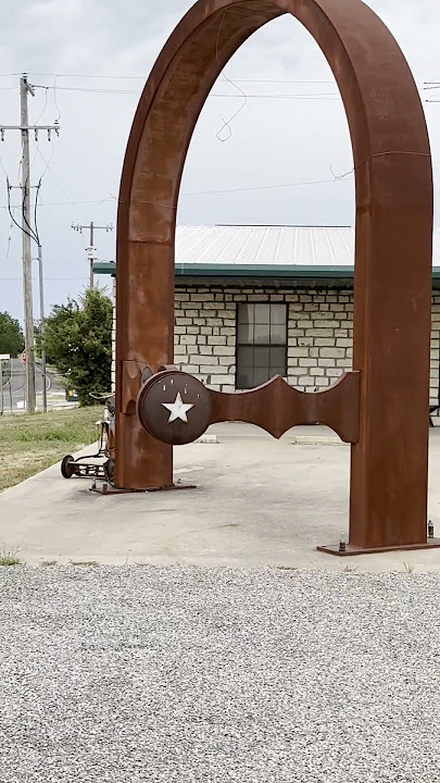 Giant Metal Spur in Hico #Texas #Roadside attraction #travel #shorts