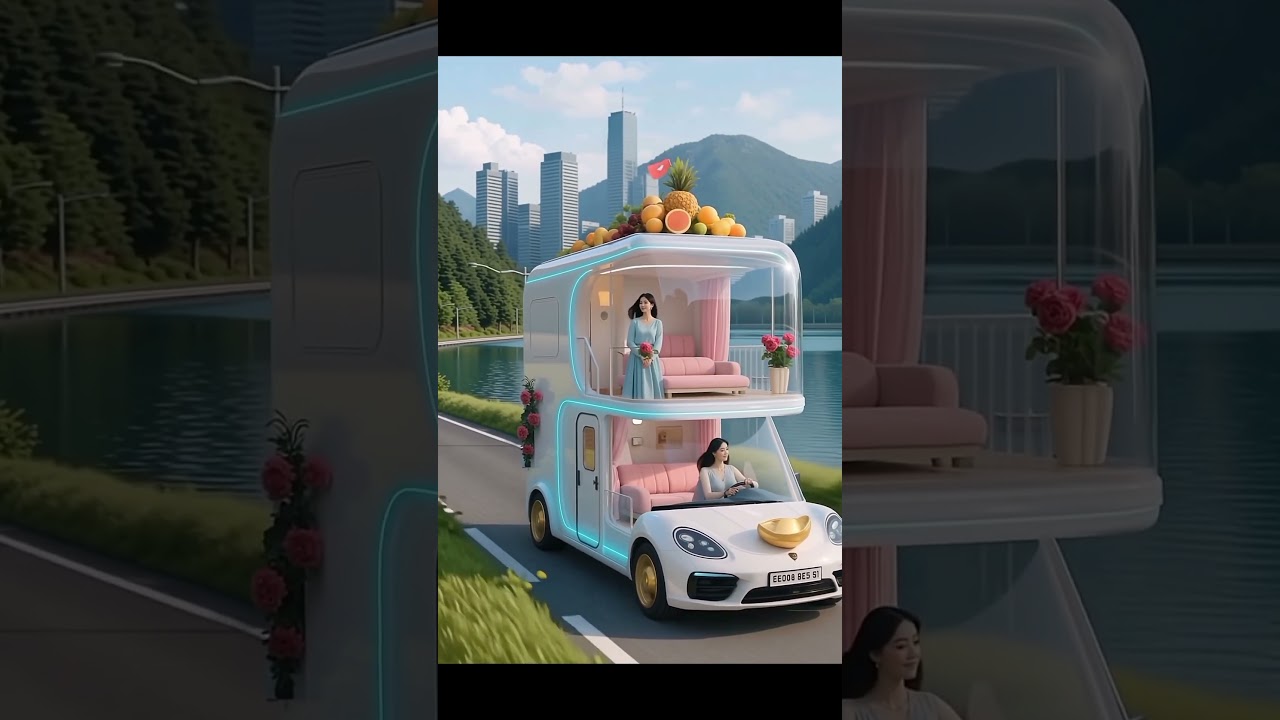 A Futuristic Two-story RV Designed Like a Mobile Home 