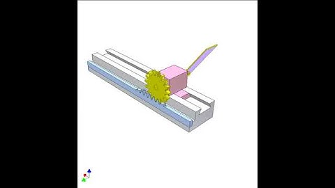 Gear-rack drive for linear motion and interrupted 180 deg. turn