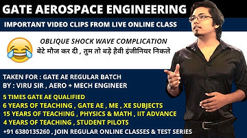 oblique shock wave trick | gas dynamics lectures | GATE AEROSPACE ENGINEERING LECTURES | online clas