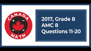 2017, Grade 8, AMC 8 | Questions 11-20