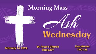 ASH WEDNESDAY MASS AT ST PETERS CHURCH