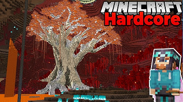 I Built a MEGA Nether Tree in my Hardcore Minecraft Survival Forever World