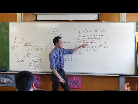 Working with a Quadratic Equation involving Algebraic Coefficients