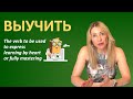 The verb ВЫУЧИТЬ. Russian Grammar