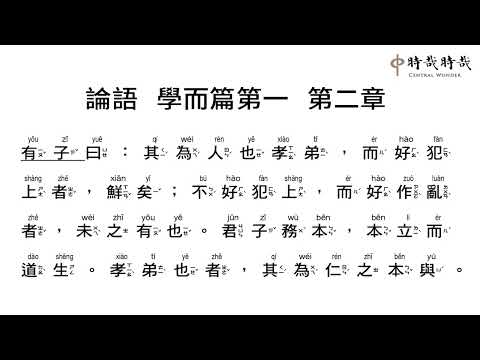 論語正音1-2其為人也孝弟