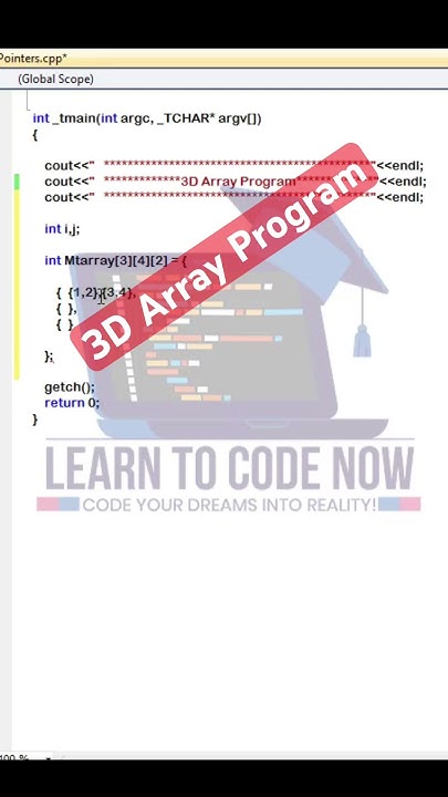 Three Dimensional Array in c++ | three dimensional array | 3d array ...