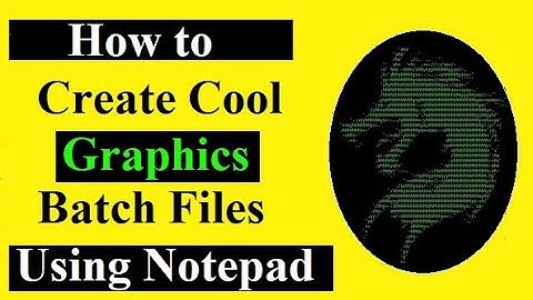 How to Create Awesome Graphics Batch Files using Notepad and Command Prompt cmd create cool graphics