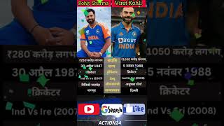 Rohit Sharma vs Virat Kohli | Net Worth, Debut & Life Facts | Cricket Legends Comparison