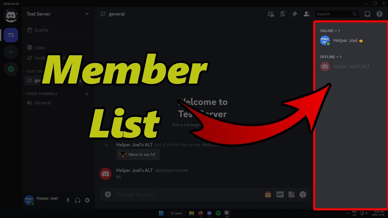 New Option in the Server Member List Area – Discord