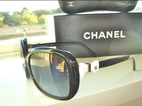 Chanel Chanel Oversized Black Ribbon Bow & CC Logo Sunglasses +