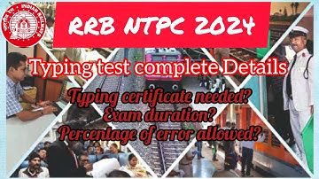 RRB NTPC Typing test complete details