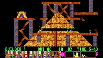Lemmings - Fun Level 29: "Worra Lorra Lemmings" (1991) [MS-DOS]