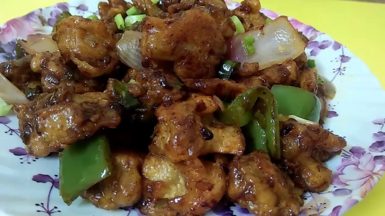 Dry Chilli Mushroom Recipe in hindi Mushroom Chilli Dry YouTube