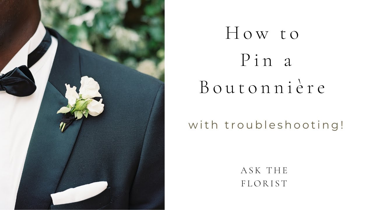 How to pin a groom's flower on - The Hogans