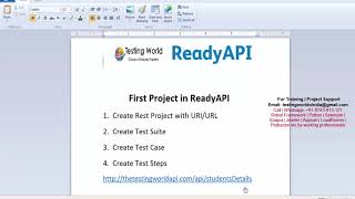 ReadyAPI :First Rest Test Case in ReadyAPI