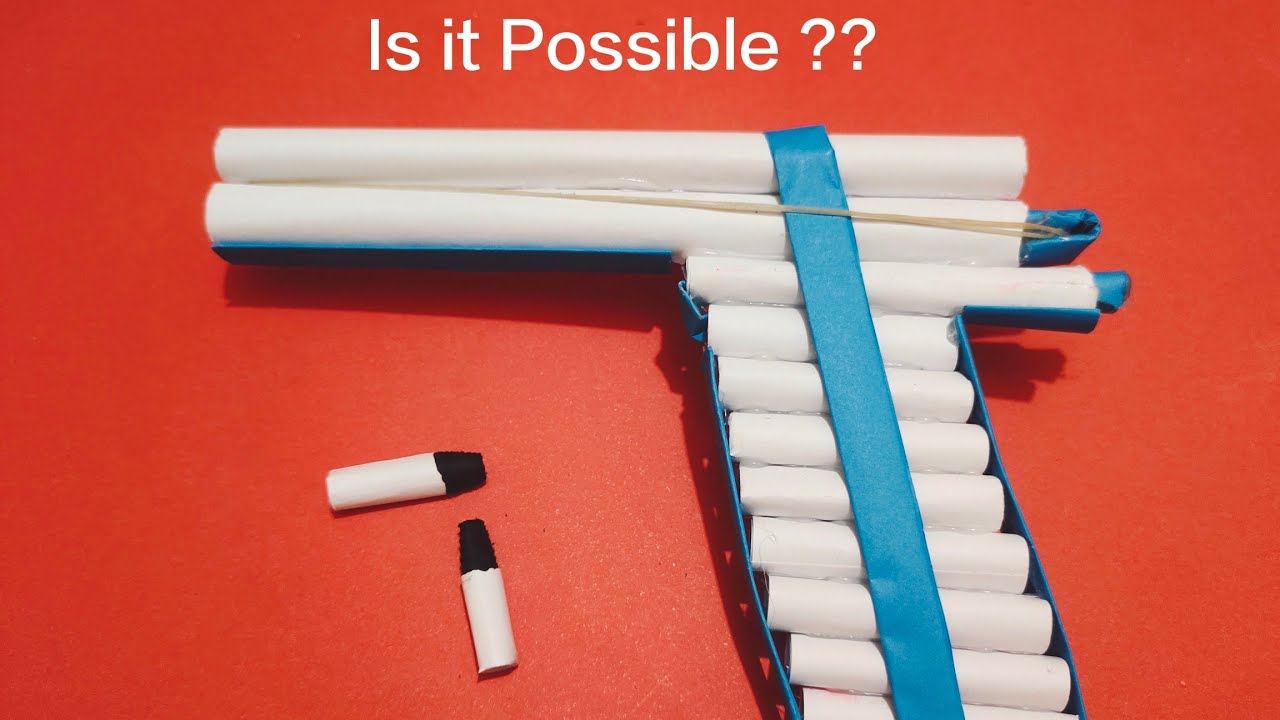 Diy G How to make a toy paper g-u-n || DIY craft || DIY paper craft || tiny ...