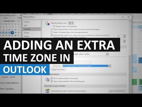 Adding an extra time zone to your Outlook Calendar