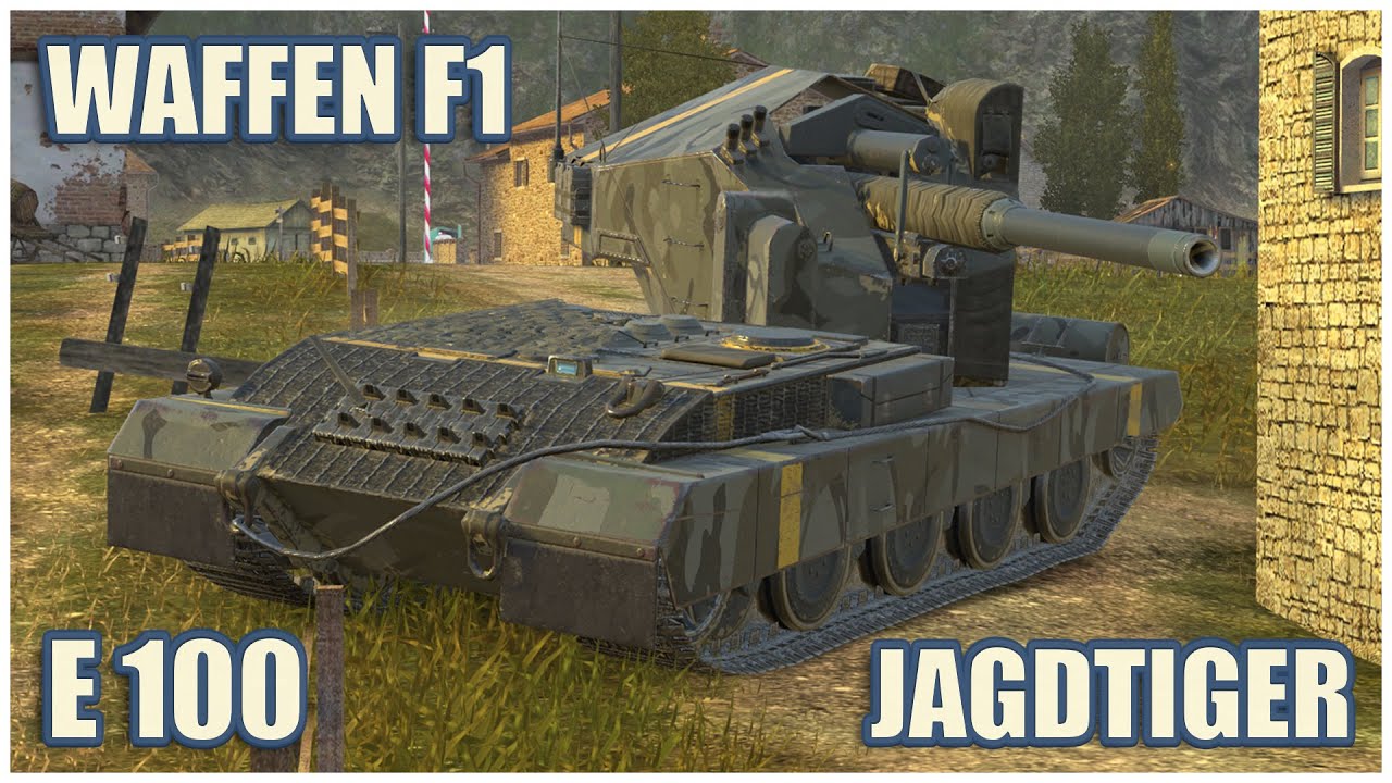 E 100, Waffen F1.0 & Jagdtiger • WoT Blitz Gameplay