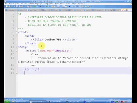 Visual Basic Script In Html