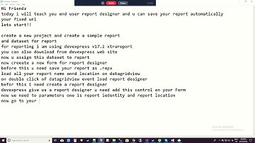 C# winform Devexpress XtraReport End User Report Designer