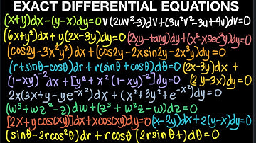 Exact Differential Equations Part 1 (Live Stream)