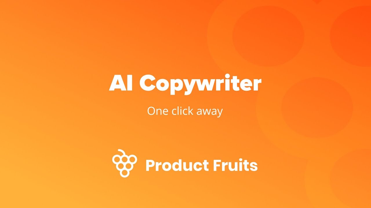 Product Fruits adoption platform: Let #AI to write the #onboarding content for you