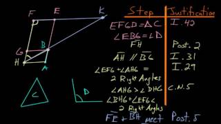 Euclid's Elements Book 1: Proposition 44, Constructing a Parallelogram 2