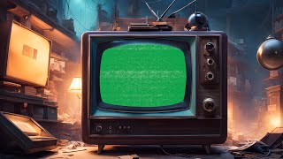 Old Retro Tv Green Screen | 4K | Vintage | Global Kreators