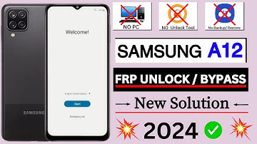 Samsung A12 FRP Bypass Android 11/12/13 Without PC | New Method 2024 | Google Account Unlock
