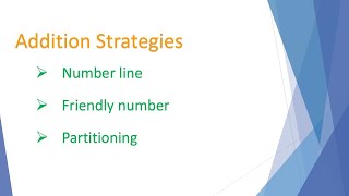 Addition Strategies | Partitioning | Friendly Number | Number Line