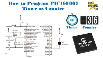 Microcontroller PIC16F887 Video 33 How To Program PIC16F887 Timer As Counter