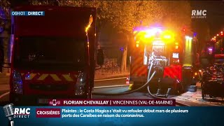 Un immeuble de Vincennes ravagé par un incendie, 150 pompiers mobilisés, 2 morts