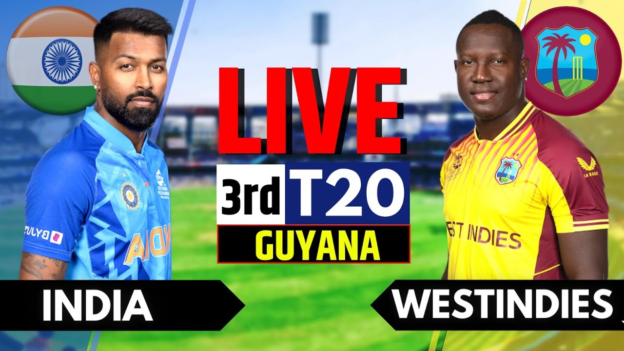 India vs West Indies 3rd T20 Live Score and Commentary IND vs WI Live Score and Commentary, IND vs WI
