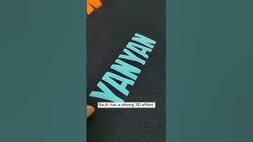 The effect of glow in the dark puff heat transfer vinyl on T shirts