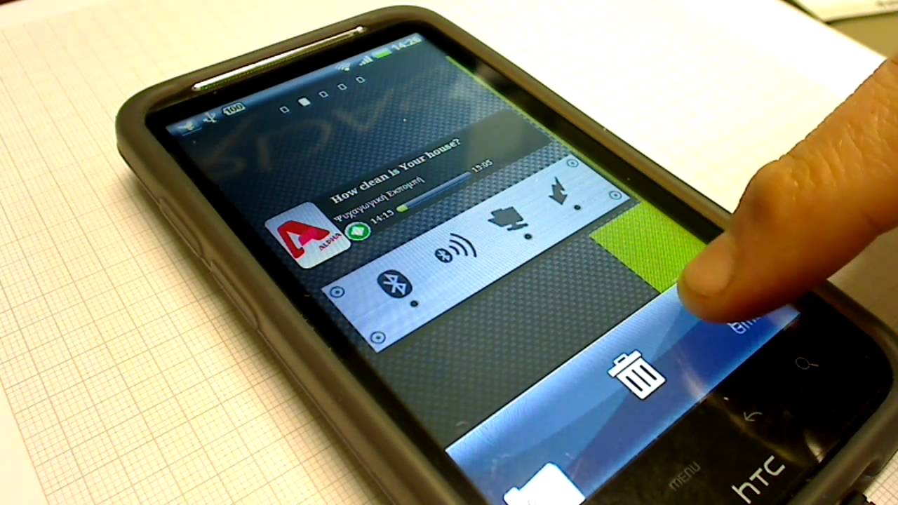 HTC Desire HD with Sony Ericsson Arc Menu (Greek)