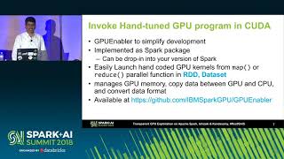 Transparent GPU Exploitation on Apache Spark (Dr. Kazuaki Ishizaki & Madhusudanan Kandasamy)