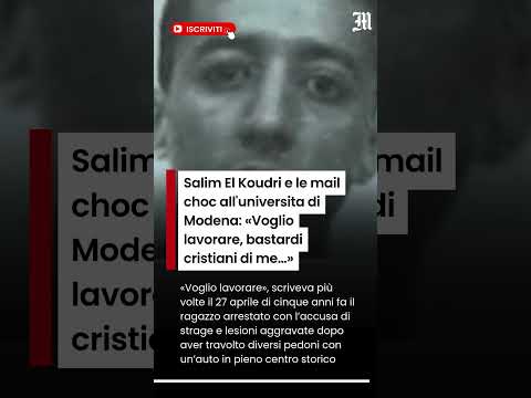 Video El Koudri e le mail choc all'universita di Modena: «Voglio lavorare, bastardi cristiani di me...»