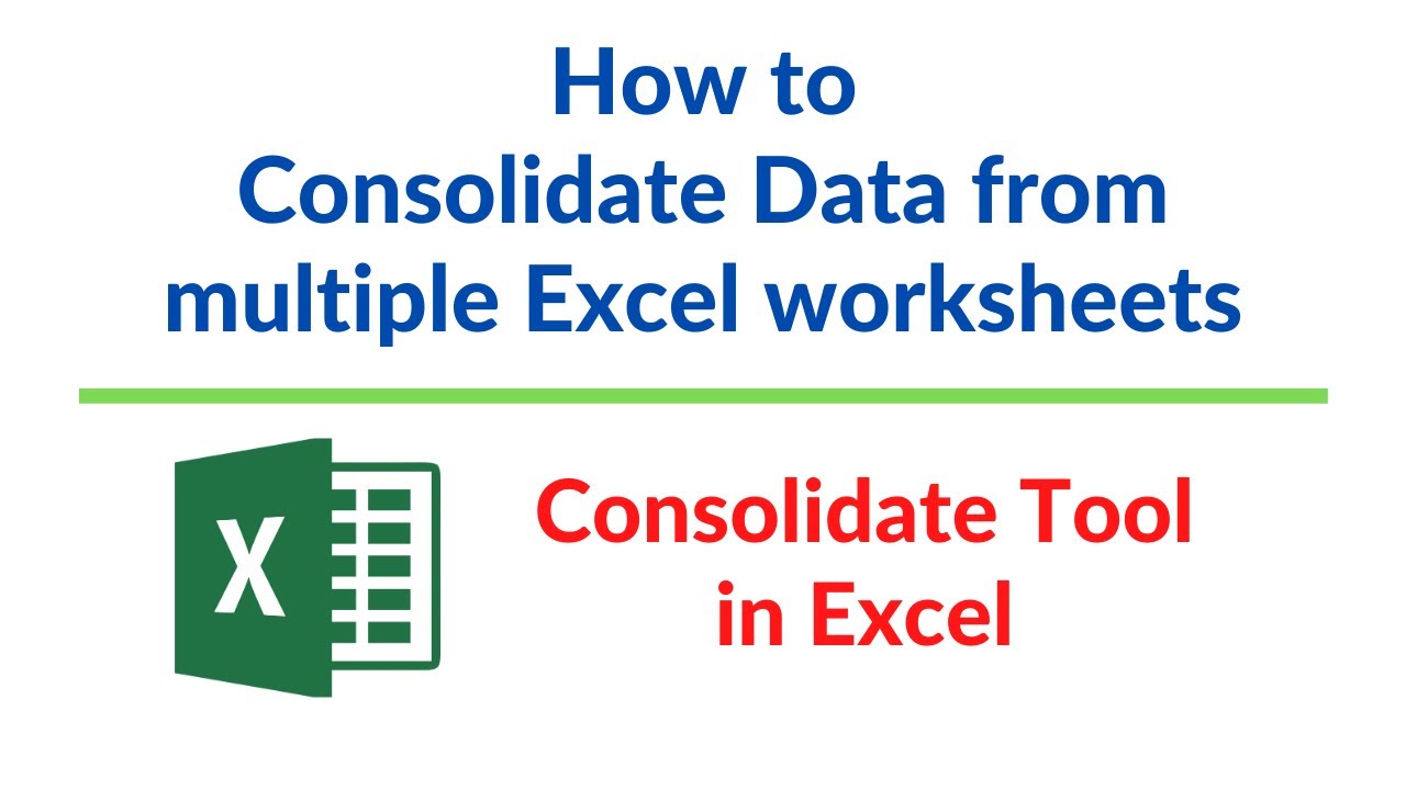 Consolidate Data From Multiple Worksheets in Excel - YouTube