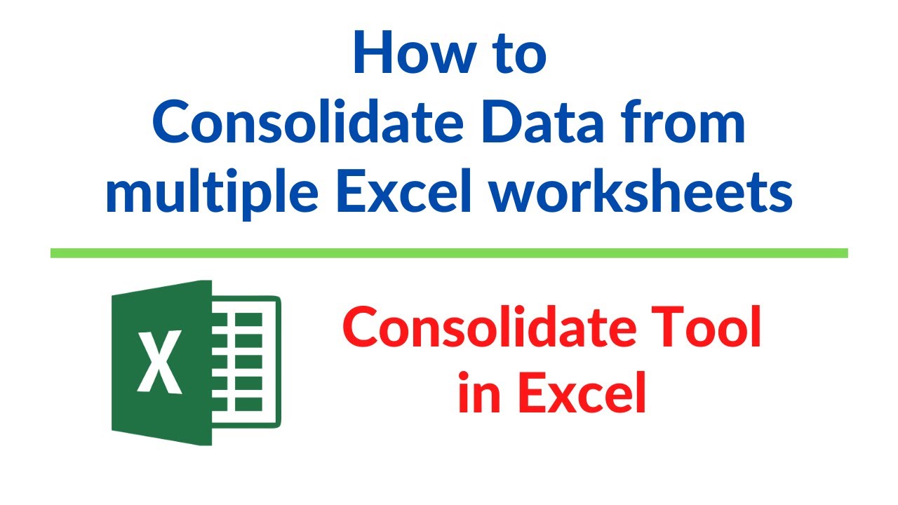  Consolidate Data From Multiple Worksheets In Excel YouTube 