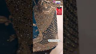 Skuarng-4207 The Pea Blue Premium Designer Saree With Veilgeorgettecrystalszari Embroidery