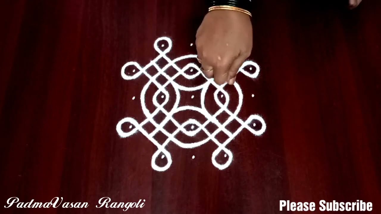 856 Thaimadha Thaivelli Special 53  Dot Small Easy Simple beautiful and Traditional KambiKolam