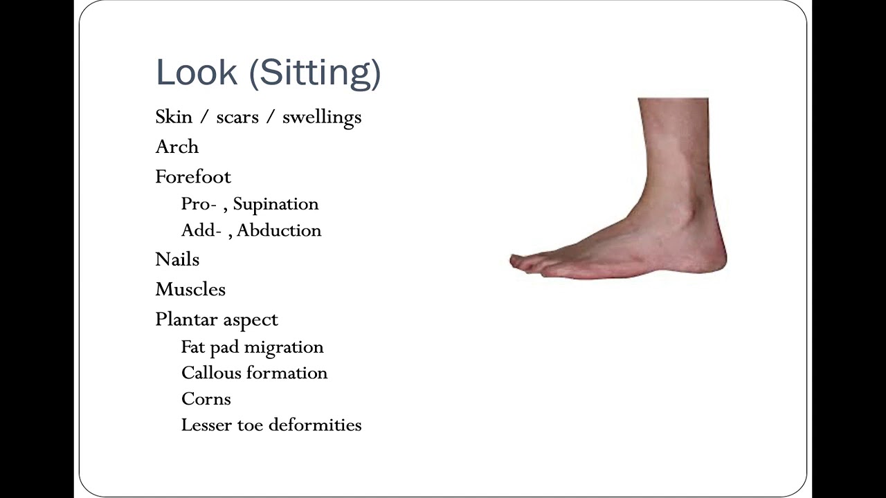 Examination Foot and Ankle YouTube