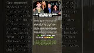 J.K. Rowling's Success Story: From Welfare to Billionaire Author |  #motivation #comebackstory