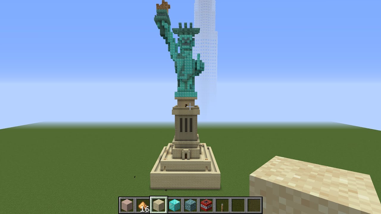 Minecraft Statue of Liberty.