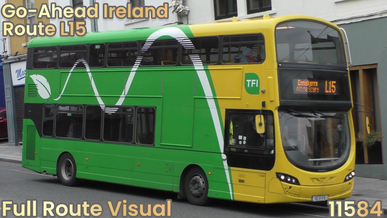 Go-Ahead Ireland | Route L15 - Full Route Visual | Bray Station to Enniskerry | 11584