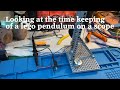 Looking at the time keeping of a lego pendulum on a scope