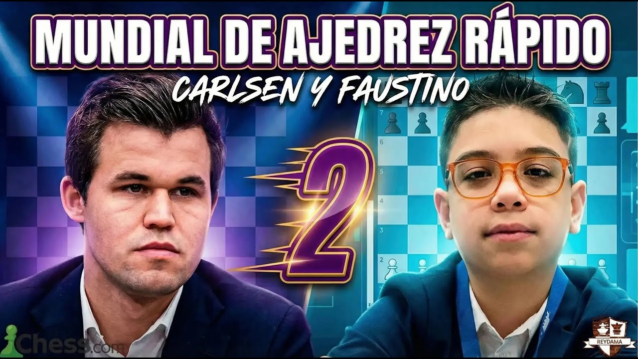 Magnus Carlsen y Faustino Oro! Resumen 2 Brutal del Campeonato del Mundo de Ajedrez Rápido 2025