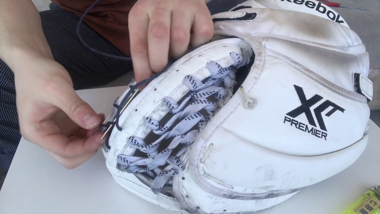 Как перешнуровать двойной карман ловушки (how to relace double T