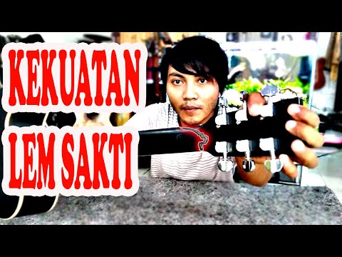 Memperbaiki Gitar Patah Dengan Cara Sederhana| Menggunakan Lem Kayu Dan Karet Ban. 